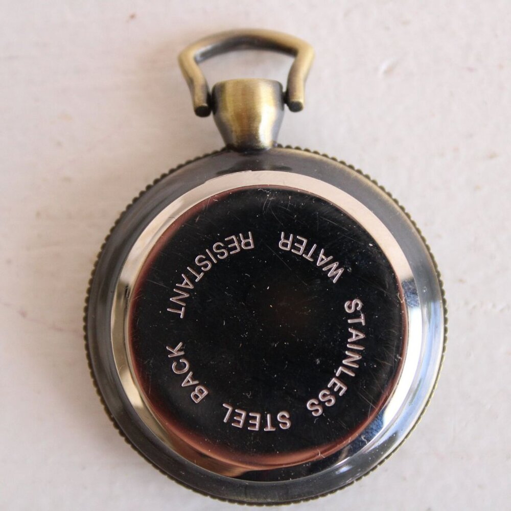 Pocket Watch Case 1.5" Steampunk Retro, Gold Tone or Brass Beveled Glass Front - Picture 5 of 10